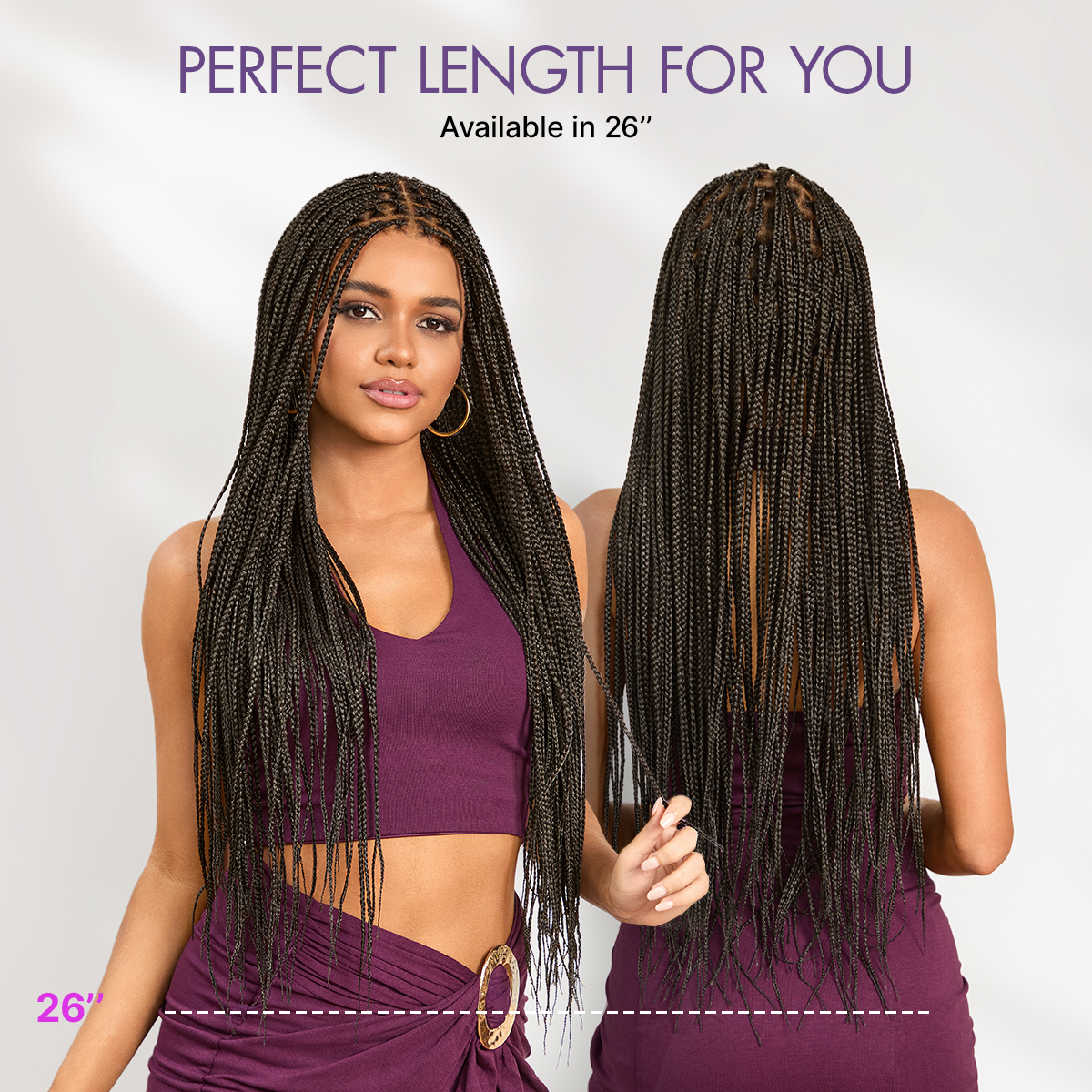 Real Scalp Knotless Braided Wig – Lightweight Glueless Fit - product image 7