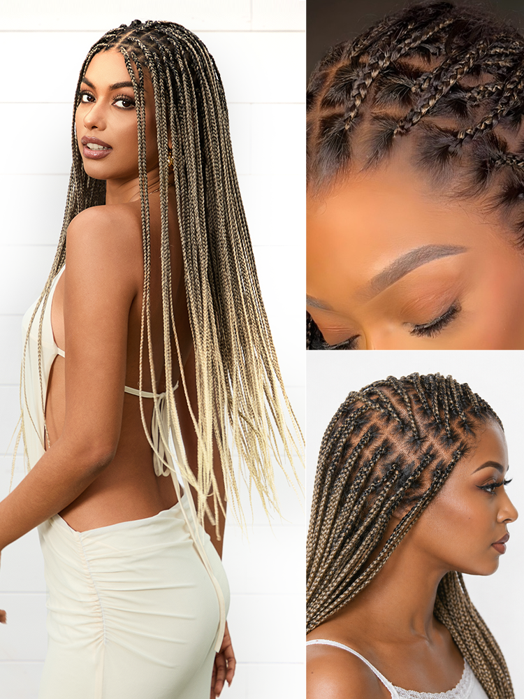 Real Scalp Knotless Braided Wig – Lightweight Glueless Fit - product image 14