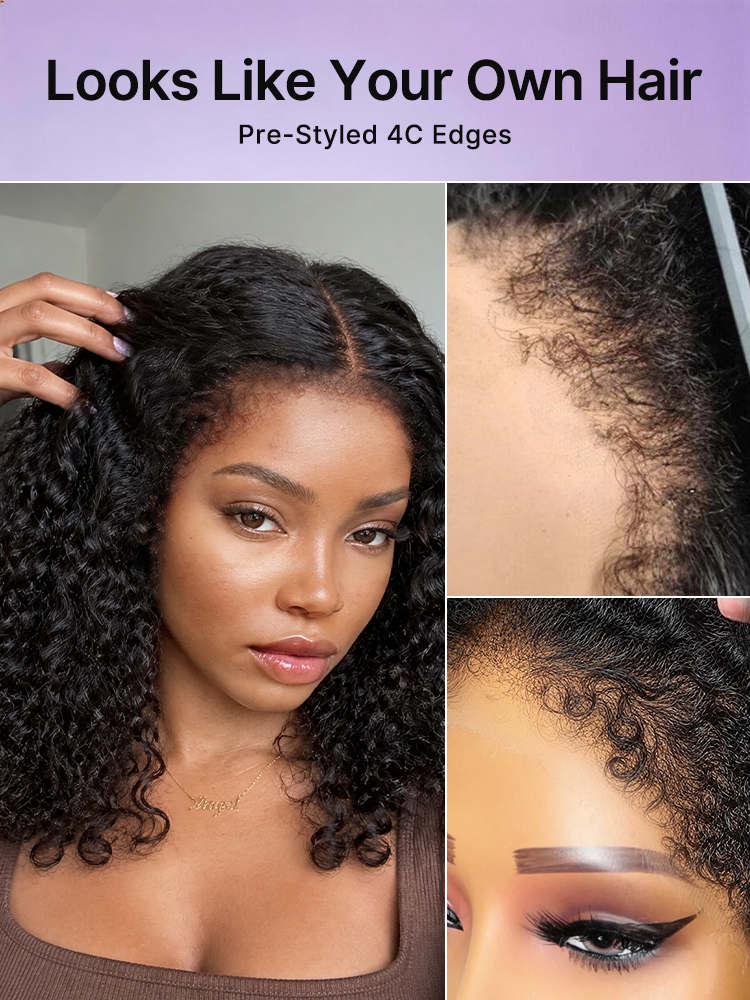 PreMax 180% Density 4C Edges Water Wave Wig 13x4 Frontal Pre-Cut Lace Wig Flexi-Fit Drawstring Cap