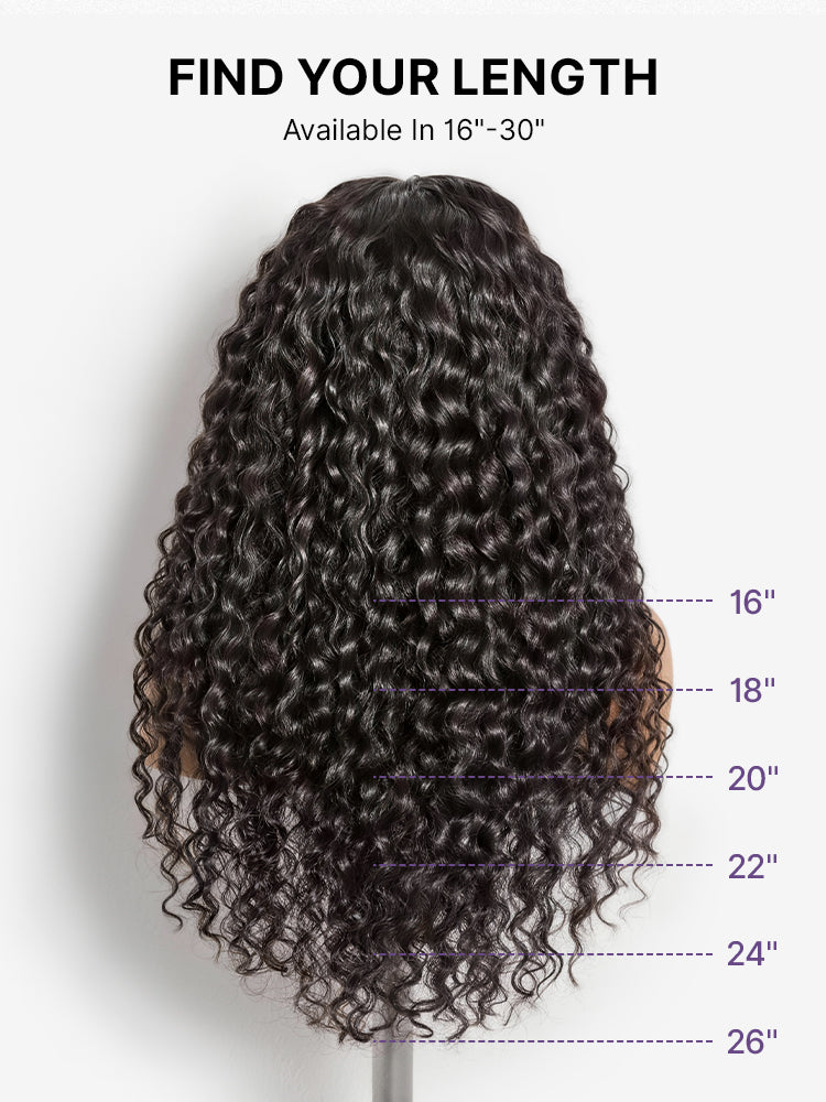 PreMax 180% Density 4C Edges Water Wave Wig 13x4 Frontal Pre-Cut Lace Wig Flexi-Fit Drawstring Cap